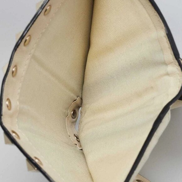 Valentino White Leather and Rockstud Bi-Fold Compact Wallet - Picture 8 of 9